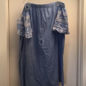 Old Navy off shoulder embroidered dress